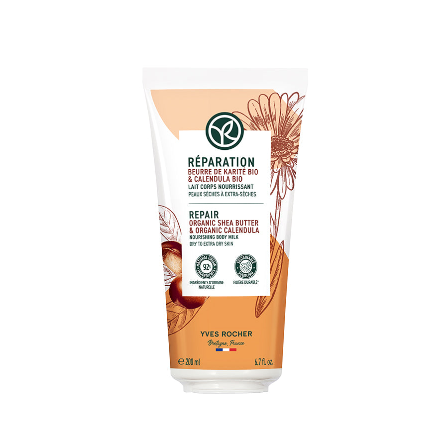 Leche Corporal Nutritiva Reparación Mantequilla de Karité y Caléndula 200 mL