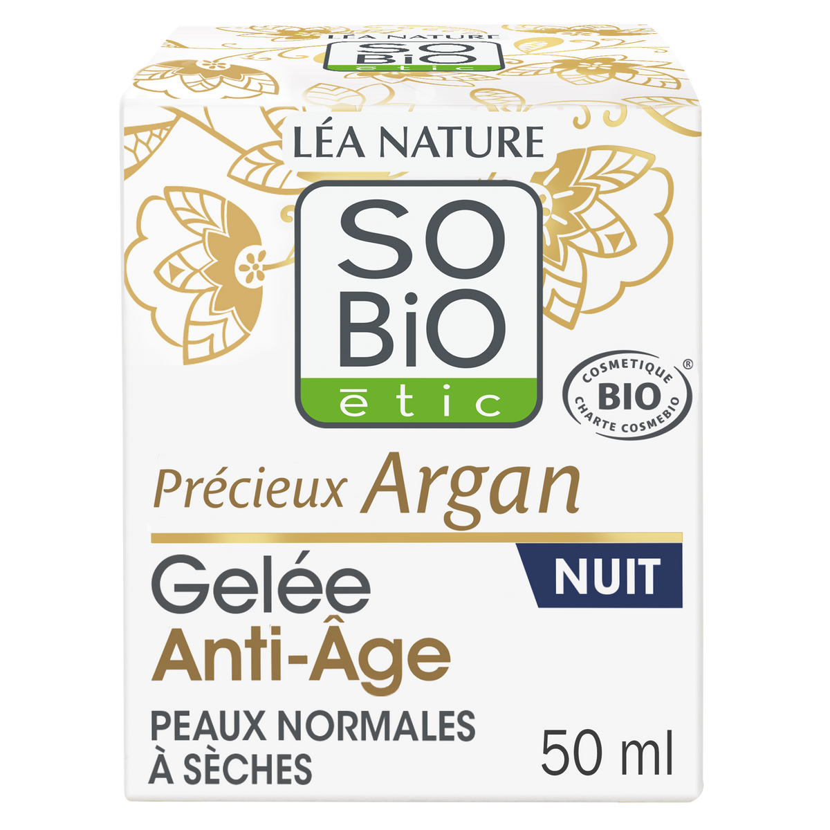 Sobio étic Gel Antiedad de Noche con Aceite de Argán Orgánico 40 ml