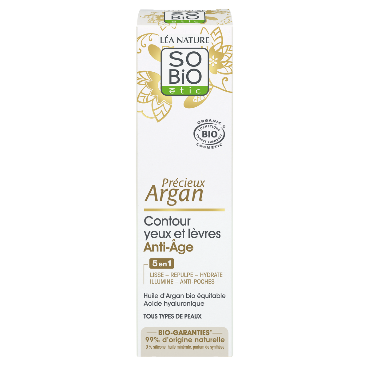 Sobio étic Contorno de Ojos y Labios con Aceite de Argán Orgánico 15 ml