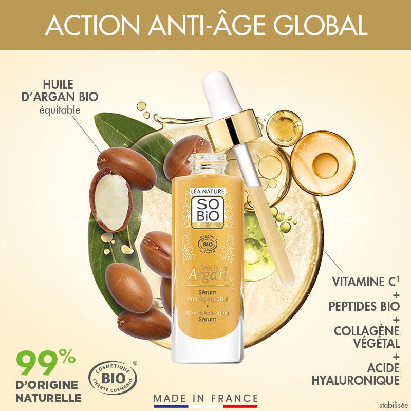 Sobio étic Sérum Reafirmante con Aceite de Argán Orgánico 30 ml